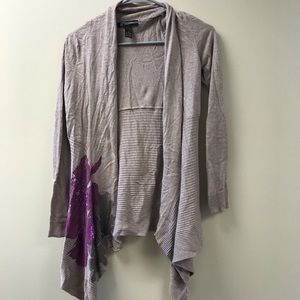 Inc international flower cardigan